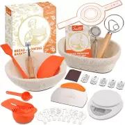30-Pcs Sourdough Bread Baking Supplies Sourdough Starter Kit Including 9" Round