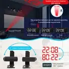 Digital Alarm Clock Intelligent Adjustable Brightness Night Light Projection