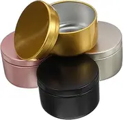 jojofuny 24 Pcs DIY Candle Tins Round Candle Making Jars Includes Frosted Frosted and Containers