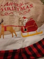 Tree skirt multi color santa sled