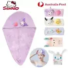 Sanrio Drying Hair Towel Cap Headband Warp Microfiber Fast Dry Turban Bathing AU