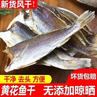 食都 魚乾 特產乾貨 野生黃花魚干小黃魚干黃花魚曬干咸魚干去頭黃花魚海鮮干貨批發 乾貨批發 海產海鮮 SHIDU