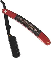 Mikinona Vintage Ebony Shaving Tool Barber Razor Men's Eyebrow Razor Stainless Steel Folding Holder