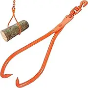 VEVOR Log Skidding Tongs, 81.3cm 2 Claw Log Lifting Tongs, Heavy Duty Rotating Steel Lumber Skidding Tongs, 700 kg Loading Capacity, Log Lifting, Handling, Dragging & Carrying Tool
