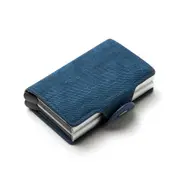 Blocking Card Holder Anti-theft Double Boxes High Quality Card Wallet Denim Fashion Pop-up Metal ID Case