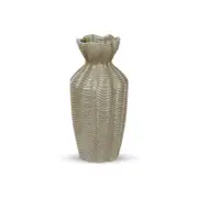 Lucy Green Ribbed Vase - Tall