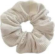 Premium Corduroy Hair Scrunchies Set, Large Elastic Ponytail Holders, Vibrant Hair Ties Accessories, Available in 5 Colors