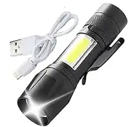 Rechargeable Flashlights - High Lumens LED Flashlight Waterproof Handheld Flashlight,Rechargeable Flash Light Adjustable Camping Accessories for Hiking