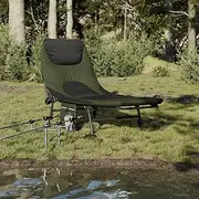 Fishing Bed with Adjustable Mud Legs Foldable Green, Garden Beds