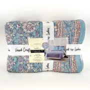 Artelier Nicole Miller Full / Queen Traditional Block Print Quilt 88" x 92" New
