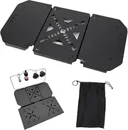 Folding Table Top for Stanley 9.4L Lunch Box, Professional Aluminium Alloy Portable Camping Table Board and Coffee Station for Fishing and Camping Gear, Black