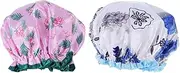 Ipetboom 2pcs Shower Cap Hats Practical Women Waterproof Bath Caps Bath Hair Hat Bathroom Caps Women Shower Hat Sleep Hat Night Sleep Caps Women Bath Caps Hair Care Caps Satin & Peva