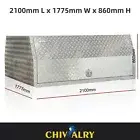 Aluminium Canopy Tool Box Ute Truck Trailer Gullwing Toolbox 2100*1775*860 mm