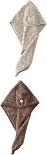 Convenient Absorbent Hair Caps 2pcs Home Use Hair Drying Hats Quick Dry Hair Wraps Hat for Girls