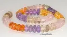 12X8MM MIX QUARTZ GEMSTONE FACETED RONDELLE LOOSE BEADS 7.5inch