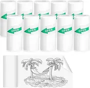 10 Rolls 2.2in x 19ft White Thermal Sticker Printer Paper Rolls for Mini Pocket Printer, Mini Portable Printer Sticker Paper, Thermal Receipt Paper Rolls,Thermal printer Cash Register Roll POS Paper