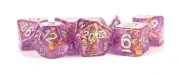 Foil Dice: Purple w/ Gold Foil 16mm Poly Dice Set
