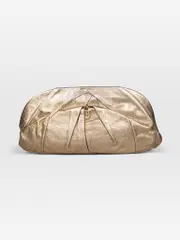 Gold Leather Clutch