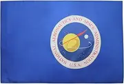 United States NASA Flag 3' x 5' for a pole - US National Aeronautics and Space Administration flags 90 x 150 cm - Banner 3x5 ft with hole - AZ FLAG