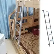 Bunk Bed Ladder Hook-on Bunk Bed Ladder for Rv Trailer, Metal Frame Step Ladder - 116cm/ 130cm/ 140cm/ 150cm, Motorhome Dorm Loft Replacement Ladder (Size : 150cm/59)