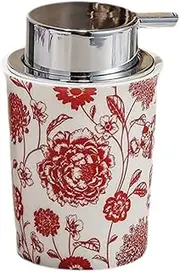 Countertop Soap Dispensers Foam Soap Dispenser with Gold Pump Vintage Ceramic Foaming Pump Bottle for Bathroom Refillable Hand Soap Foam Dispenser for Kitchen Liquid Hand soap Dispenser