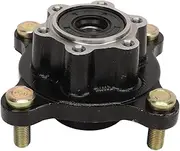 GRCFUMO 17mm Front Hub Flange, High Hardness Front Wheel Hub Flange with 4 M10 Bolts, Front Wheel Hub and Bearing Assembly for 110 150 250c c Go Kart