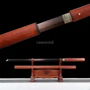 Folded Steel Real Chinese Tang Dynasty Dao 唐刀 Shikomizue With Redwood Scabbard.