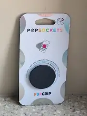NIP PopSockets PopGrip with Swappable Top for Phones & Tablets - Black (800470)