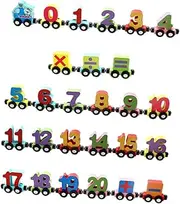 TOYANDONA 27-Piece Digital Wooden Toy Educational Safe Bright Design for Boys and Girls