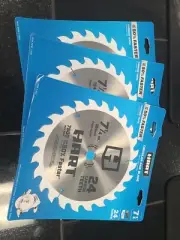 3 pack!HART, 7-1/4" Carbide Tipped Circular Saw Blade 24T, 5/8" Arbor Thin-Kerf