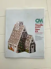Columbia-Minerva GINGERBREAD HOUSE Plastic Canvas Needlepoint Kit 8275 Vintage