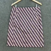 NEW Preview Target Skirt Womens 12 Multicolour Straight Pencil Lined Zip 29801