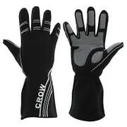 Crow Safety Gear CRW11834 SFI 3.3/5 Black Nomex Driving Gloves Pair XL Performan