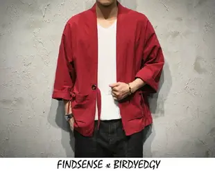 FINDSENSE 獨家打造 日系風格 外套 和服外套 春夏秋冬皆適合 外搭 和服 日本 武士 忍者 穿搭 並提供大尺碼