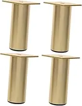 JEWEDECO 4pcs Aluminum Alloy Sofa Legs Thick Table Legs Replacement for Furniture 4 Inch