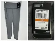 Under Armour NWT HiRise Compression Leggings Size Small Charcoal Light Heather