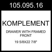 IKEA KOMPLEMENT Drawer With Framed Front Dark Gray 19 5/8x22 7/8" 105.095.16