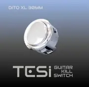 Tesi DITO XL Metallic 30MM Momentary Arcade Button Guitar Kill Switch Chrome