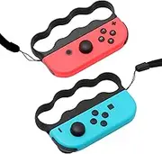 Grips for Fitness Boxing Switch, Controller Accessories Compatible with Nintendo Switch Sports and Switch Boxing Game, 2 Packs-Black