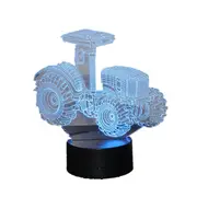Tractor Drag Racing 3D Night Light Colorful LED USB Lamp Touch Remote Controller