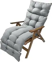 Sun Lounger Cushion - Lounger Chair Pad | Non Slip Lounger Recliner Cushion, Thickened Outdoor Recliner Cushion, Comfortable High Back Chair Mattress, Thick Chair Pad for Indoor Outdoor Garden