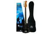 Essex Model Bass Guitar 3/4 Size Black Alder Body Rosewood Fingerboard