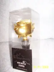 Halloween Gold Cauldron Wine Bottle Stopper New