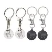4PCS Trolley Token Key Ring Ornament Token Coin Keyring Small Trolley Token