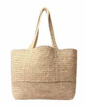 Maje Crocheted Raffia Tote
