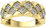 [ARAIYA FINE JEWELRY] 14K Gold Diamond Half Eternity Band Ring (1/4 cttw, I-J Color, I2-I3 Clarity)