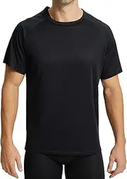 [Lanbaosi] Workout Running Shirts for Men Moisture Wicking Quick Dry Active Athletic Men's Gym Performance T Shirts