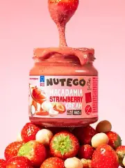Nutego Macadamia Strawberry Nut Cream Butter 180 g / 6.35 oz /Vegan/No Palm Oil