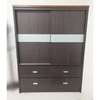 在飛比找蝦皮購物優惠-【宏品二手家具館】中古家具 PN1211*全新5尺胡桃滑門衣