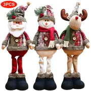 NNEOBA Cheerful Christmas Dolls Set - Reindeer, Snowman, and Santa Claus Standing Dolls